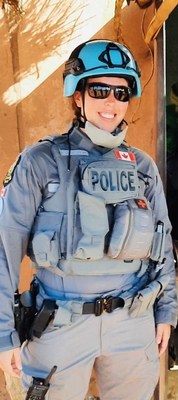 gend. Sophie Lalonde au Mali (source : GRC RCMP) (Groupe CNW/Gendarmerie royale du Canada)