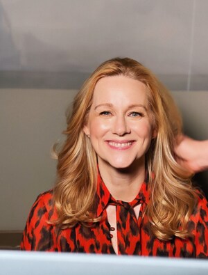 Nominated actress Laura Linney in a Clarins Beauty Look at the digital 78th Golden Globes Awards