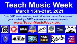 FREE Music Lessons to Celebrate 7th Annual Teach Music Week - 1000+ Locations