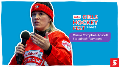 Scotiabank Girls HockeyFest is an hour-and-a-half virtual summit dedicated to women’s hockey featuring Scotiabank Teammate Cassie Campbell-Pascall. (CNW Group/Scotiabank)