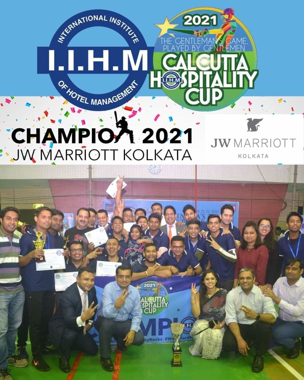 Jw Marriott Lifts Winner S Trophy At Calcutta Hospitality Cup 21 Hospitality Fraternity Unites For Positivity And Bounce Back Theme