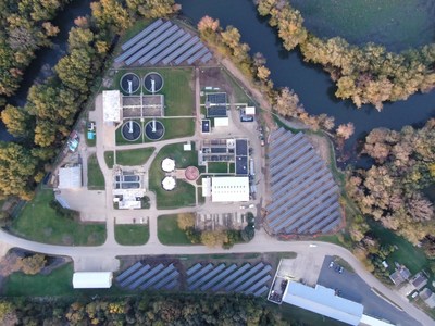 Keystone's solar installation at the sewage treatment plant in City of Freeport, Illinois.