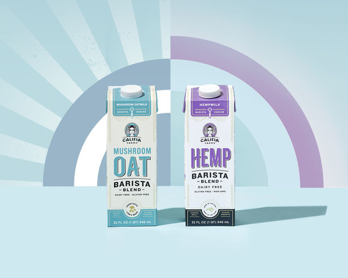 Califia Farms launches new Mushroom Oat and Hemp Barista Blends as at-home coffee experimentation grows.