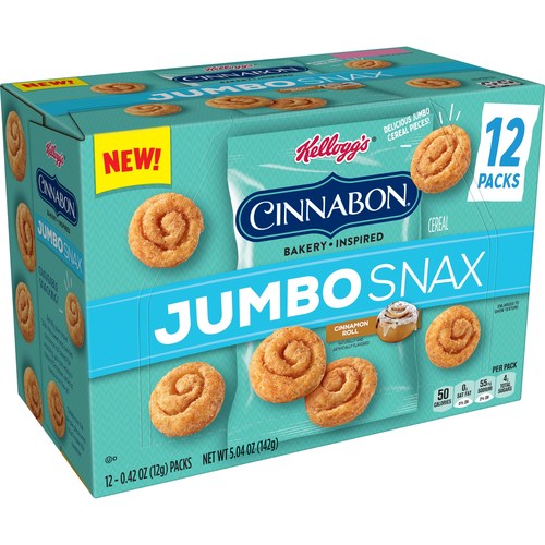 In honor of National Snack Day, Kellogg’s® Jumbo Snax is launching new Kellogg’s Cinnabon® Bakery Inspired Jumbo Snax, giving fans the classic, beloved Cinnabon® taste while at home or on the go. The latest addition joins the Kellogg’s Jumbo Snax lineup that includes newly announced Kellogg’s SMORZ™, Kellogg’s Froot Loops®, Apple Jacks®, Corn Pops® and Kellogg’s Frosted Flakes®-inspired Tiger Paws™.