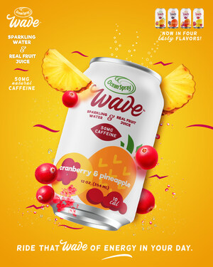 Ocean Spray Launches Ocean Spray Wave™, a Caffeinated Sparkling Water with Real Fruit Juice, exclusively at Walmart, Inc.