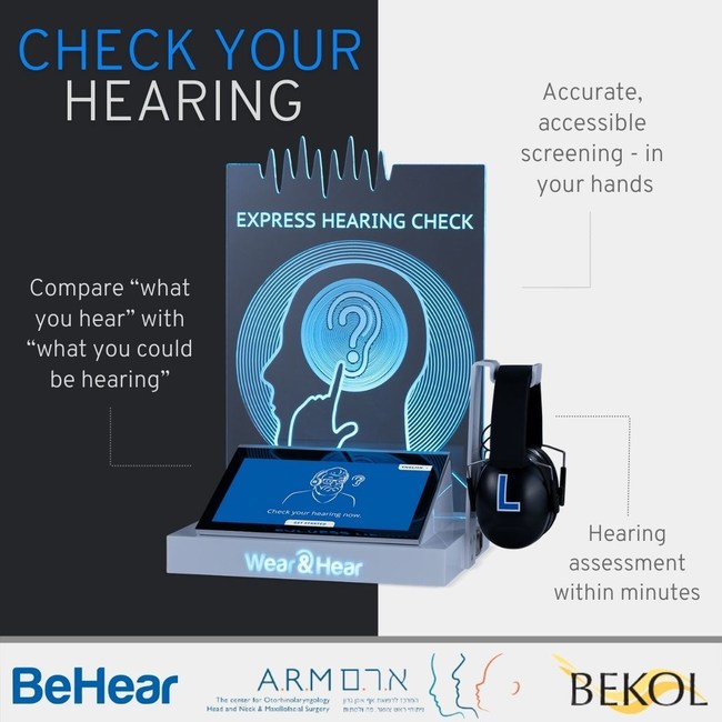 Le centre médical ARM et Bekol, l'organisation représentant les malentendants en Israël, renforcent la sensibilisation à la santé auditive et l'accessibilité en tirant parti des kiosques innovants de BeHear pour les contrôles auditifs auto-administrés.