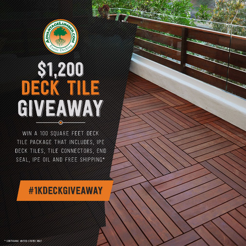 AdvantageLumber.com Offers Ipe Wood Deck Tile Giveaway Worth $1,200 - Vimarsana News