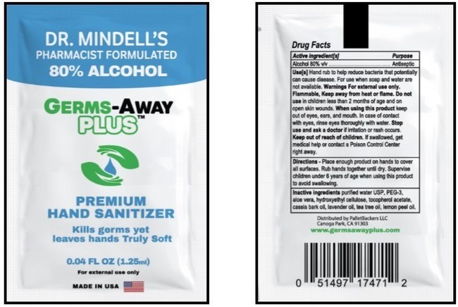 Germs Away Plus Hand Sanitizer Packets