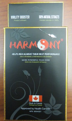 Devant de l'emballage du produit Harmony (Groupe CNW/Sant Canada)