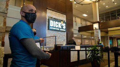 Entrance to AHN vaccine clinic at DICK'S Sporting Goods' corporate office.