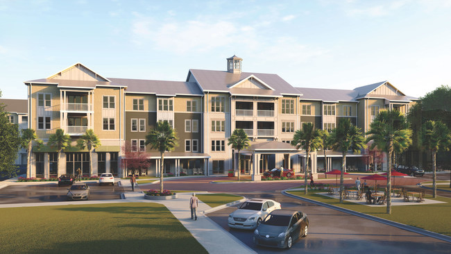 Inspire Coastal Grand is a new 194-unit active senior apartment community opening in April 2021. It features all-inclusive living with many amenities and attractive home interiors.