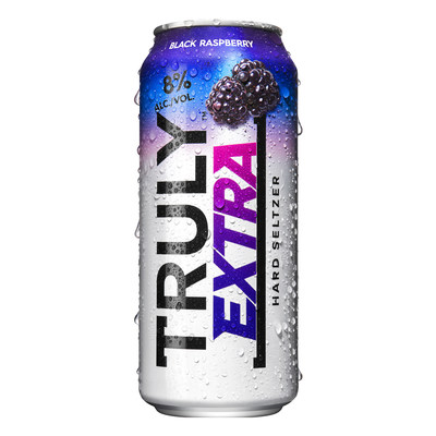 Truly Extra Hard Seltzer in Black Raspberry.