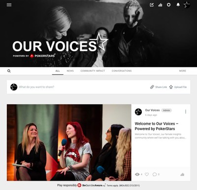 Our Voices, a new female insights community to talk all things poker