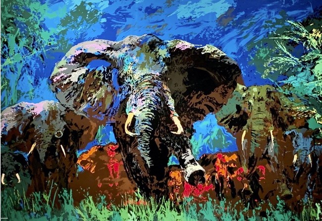 Elephant Stampede by LeRoy Neiman at American Fine Art, Inc.
