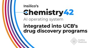 Insilico's Chemistry42 AI system integrated into UCB's drug discovery programs