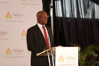 The Honourable Prime Minister Dr Keith Rowley opens the plant.