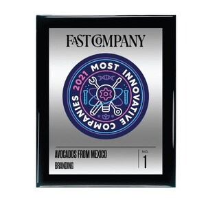 Avocados From Mexico Named to Fast Company's Annual List of the World's 50 Most Innovative Companies for 2021