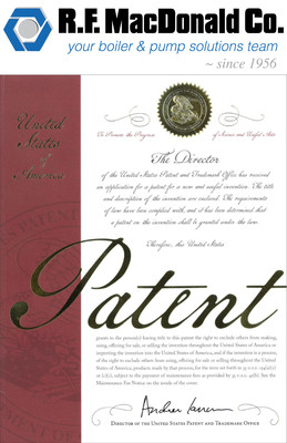 The U.S. Patent and Trademark Office issued a NOx reduction technology patent to R.F. MacDonald Co. for inventing a 