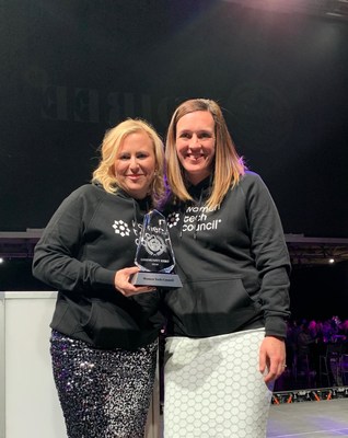 Amelia Wilcox, Founder and CEO of Zenovate, with Cydni Tetro, Founder of Women Tech Council at the Silicon Slopes Tech Summit in 2020.