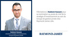 Raymond James nomme Nadeem Kassam chef de la stratégie d'investissement au Canada