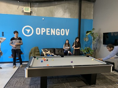 OpenGov employees enjoy some downtime (pre-pandemic)