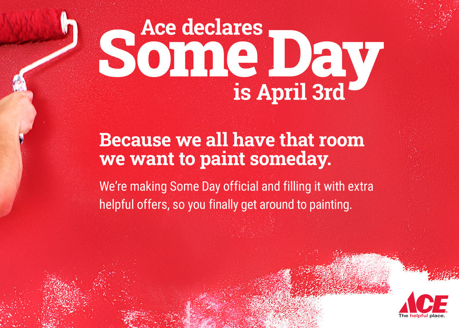 Ace Hardware To Help End Project Procrastination By Turning 'Someday' Into An Actual Day With Its Most Helpful Offers Ever - Vimarsana News