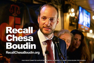 The Committee to Recall San Francisco District Attorney Chesa Boudin launches online petition Friday March 12th 2021 (PRNewsfoto/Committee Supporting the Recall of DA Chesa Boudin)