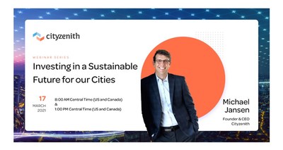 Cityzenith CEO Michael Jansen hosting the FREE 'Investing in a Sustainable Future' webinar.