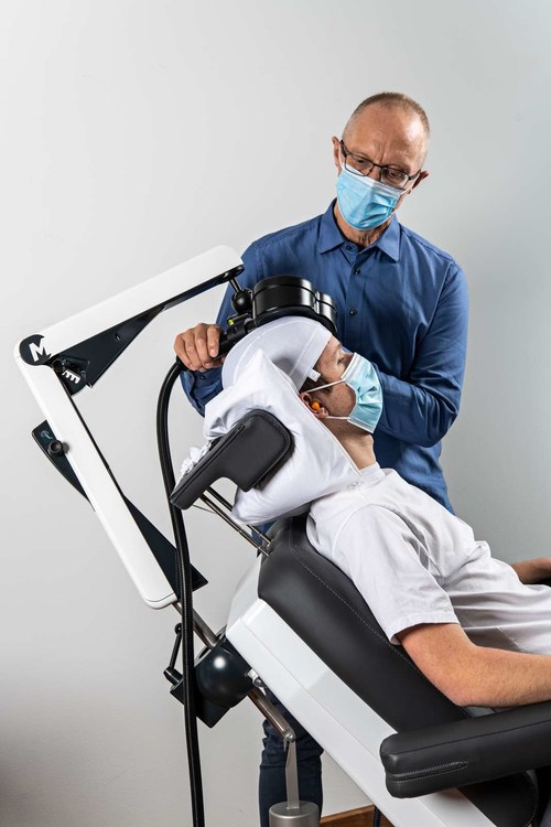 The Flow Arm by MagVenture allows the operator to, almost effortlessly, move and securely position the TMS coil for the MagVenture TMS Therapy system.