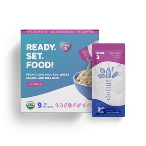 Allergist Developed, Parent Approved, Early Allergen Introduction System, Ready, Set, Food!, Launches All-New Stage 3 Product Today, Complete With Top Nine Food Allergens Including Sesame, Cashew, Walnut and Almond