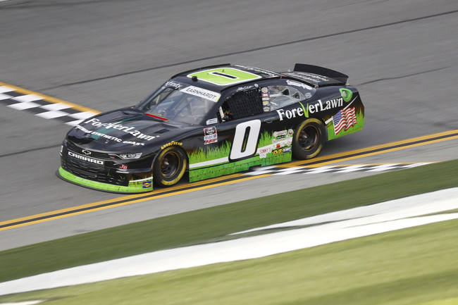 The ForeverLawn North Central Georgia number 0 #BlackandGreenGrassMachine hits the track at the Atlanta Speedway this weekend, March 20, driven by Jeffrey Earnhardt.