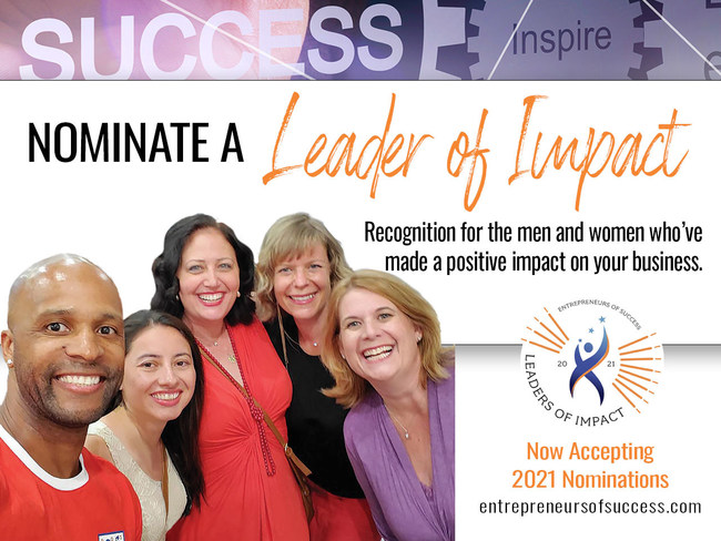 Entrepreneurs of Success is seeking nominations for great mentors for special recognition