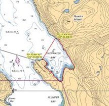 Aire de conservation du sbaste de la baie Deepwater (en rouge) (Groupe CNW/Pches et Ocans Canada, Rgion du Pacifique)