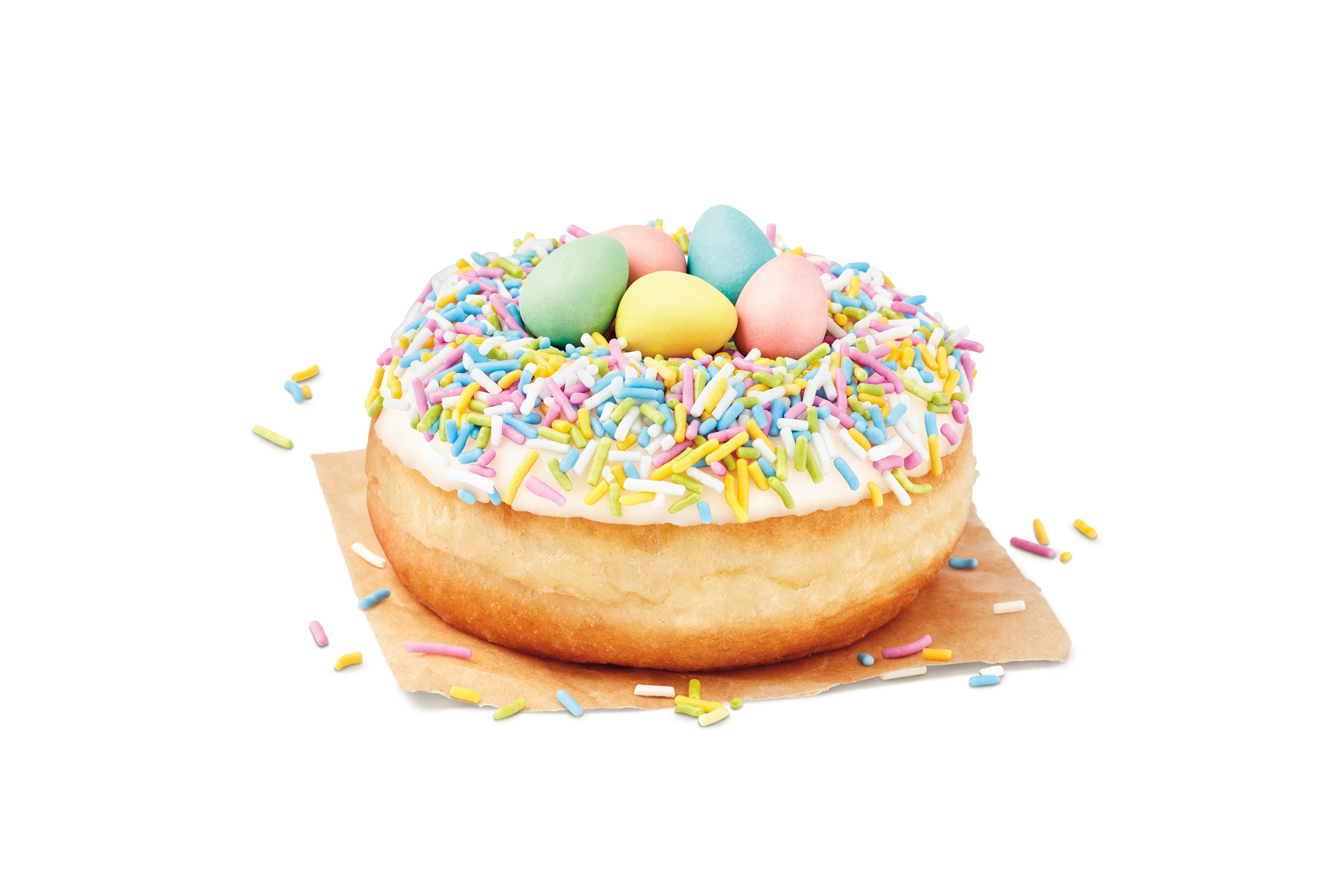 Colourful Chocolatey And Crunchy Tim Hortons Welcomes Back The Cadbury Mini Eggs Dream Donut Available Until April 6