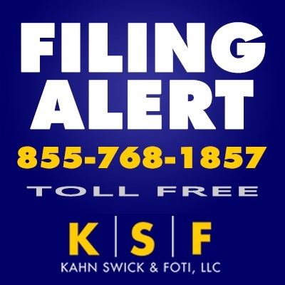 KSF Filing Alert (PRNewsfoto/Kahn Swick & Foti, LLC)