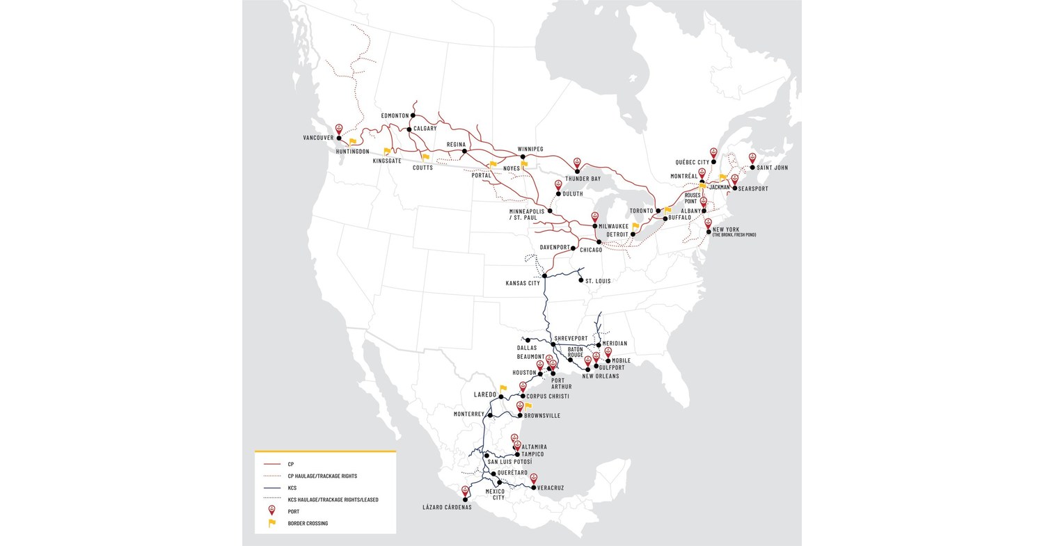 Canadian Pacific and Kansas City Southern Agree to Combine to Create the First U.S.-Mexico-Canada Rail Network