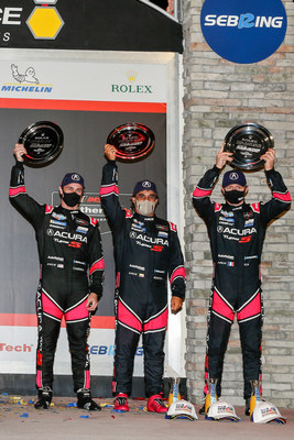 Driving their Acura ARX-05 prototype, the Meyer Shank Racing trio of Dane Cameron, Filipe Albuquerque and Juan Pablo Montoya finished third in this weekend's Mobil 1 Twelve Hours of Sebring sport car race.
