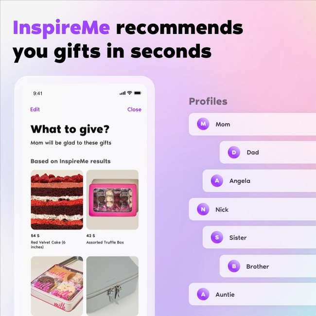 Get fast gift recommendations with InspireMe