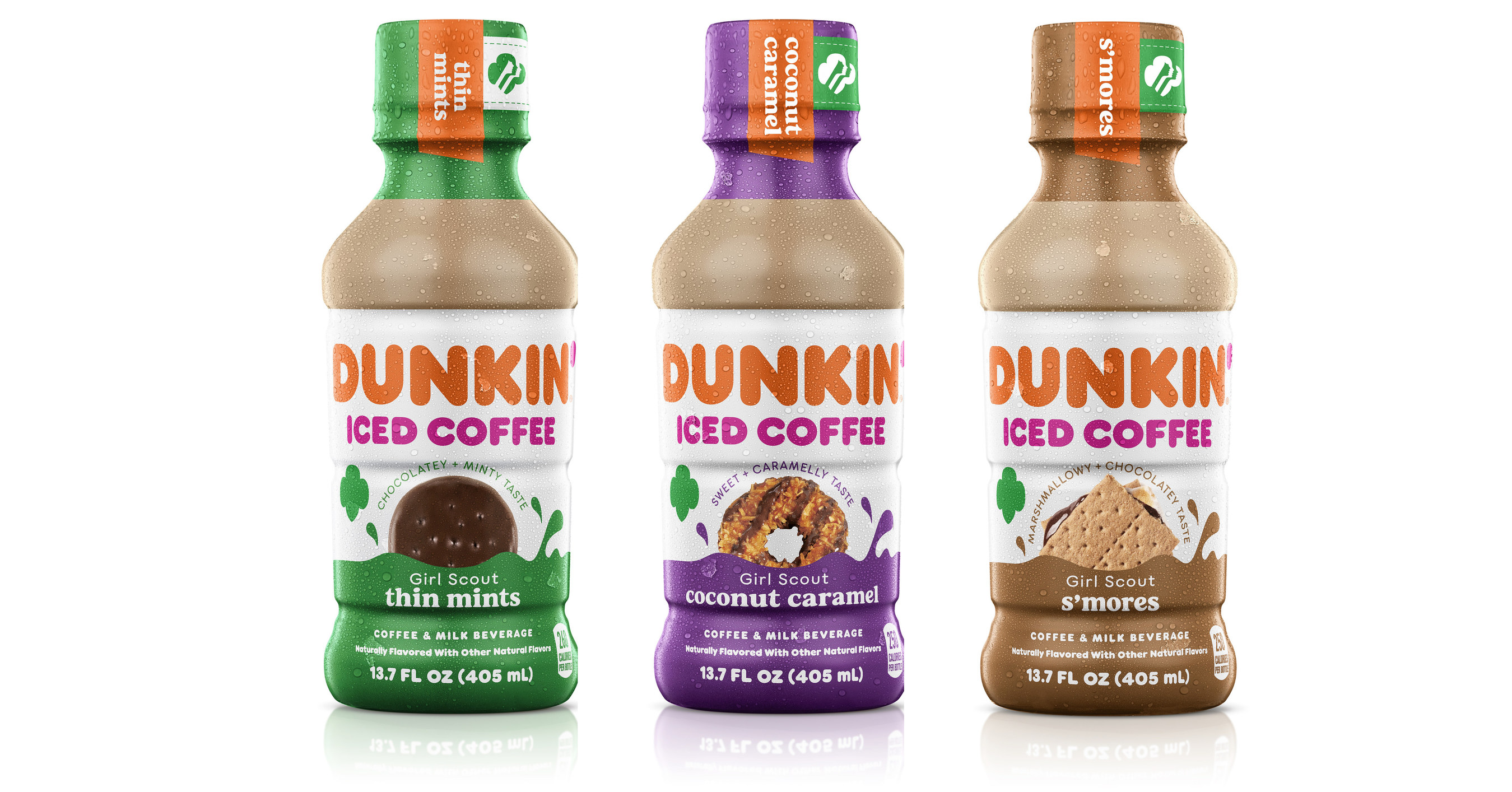 Dunkin' Launches Three New Girl Scout Cookie™ Inspired Bottled Iced Coffees