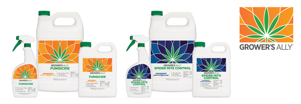Grower's Ally Fungicide and Spider Mite Control - available in concentrate and ready-to-use formulas.