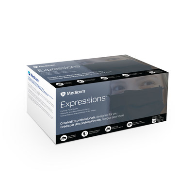 Medicom Expressions, the company’s first face mask designed for non-medical use and first direct-to-consumer brand, is now available to consumers in the U.S. and Canada online through Amazon. (CNW Group/AMD Medicom Inc.)