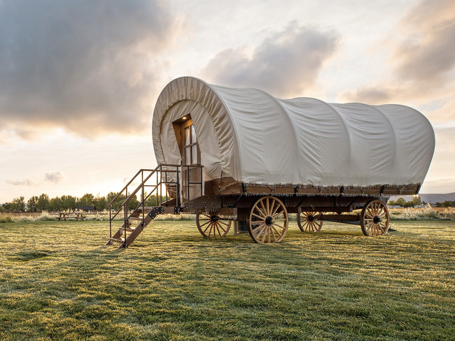 The luxury Conestoga® Wagons from Conestoga Wagon Co.® can be found at Resorts throughout the U.S., adding a unique lodging option for Resort owners. The wagons are built on real wagon wheels and can be easily moved on the Resort property. Many Resorts place several wagons around a central firepit for a "Circle the Wagons" experience.