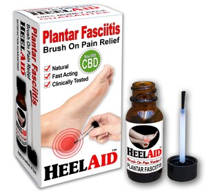 HeelAid First Brush-On Treatment to Relieve Plantar Fasciitis Pain in a Week Now With CBD