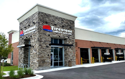 Exterior of a Firestone Complete Auto Care store.