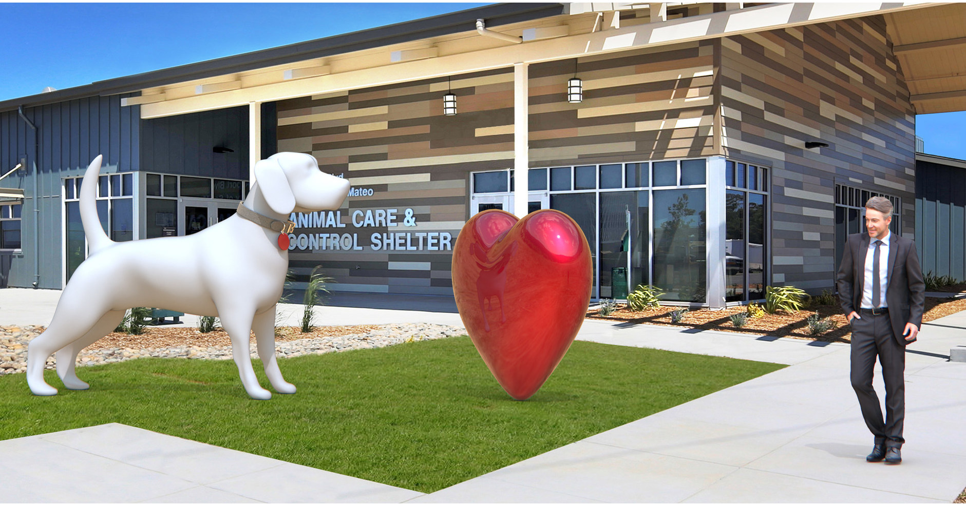 San Mateo's 'Big Love' Sculpture by Gordon Huether First of Six Inspiring  Artworks Coming to SF Bay Area