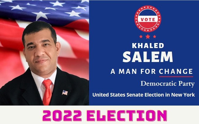 Senate Candidate Khaled Salem (PRNewsfoto/AmericanHumanRights.org)