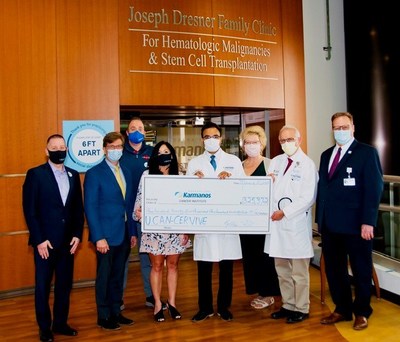 The U CAN-CER VIVE Foundation presented a check to Karmanos Cancer Institute for diffuse large B cell lymphoma research.