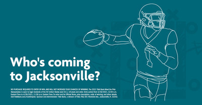 The TIAA Bank Meet the Pick Sweepstakes is your chance to win a special meet and greet experience with a Jacksonville Jaguars draft pick. To enter and for Official Rules, visit TIAABank.com/meetthepick.