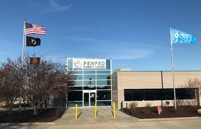 A POW/MIA flag flies at PenFed's Omaha Service Center