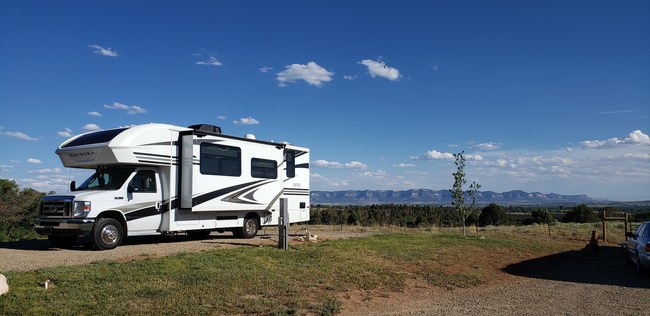 RV in campsite